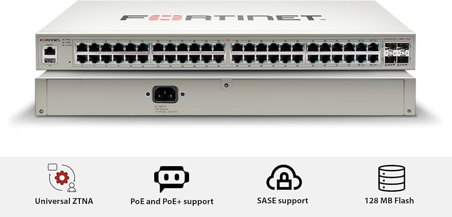 FortiSwitch 148F Layer 2 FortiGate switch controller GPU dedicada FS 148F — FortiSwitch-148F Layer 2 FortiGate switch controller (FS-148F) workstation empresarial